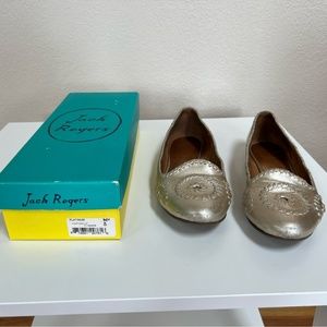 Jack Rogers Waverly Flat Platinum (Sz 8)
